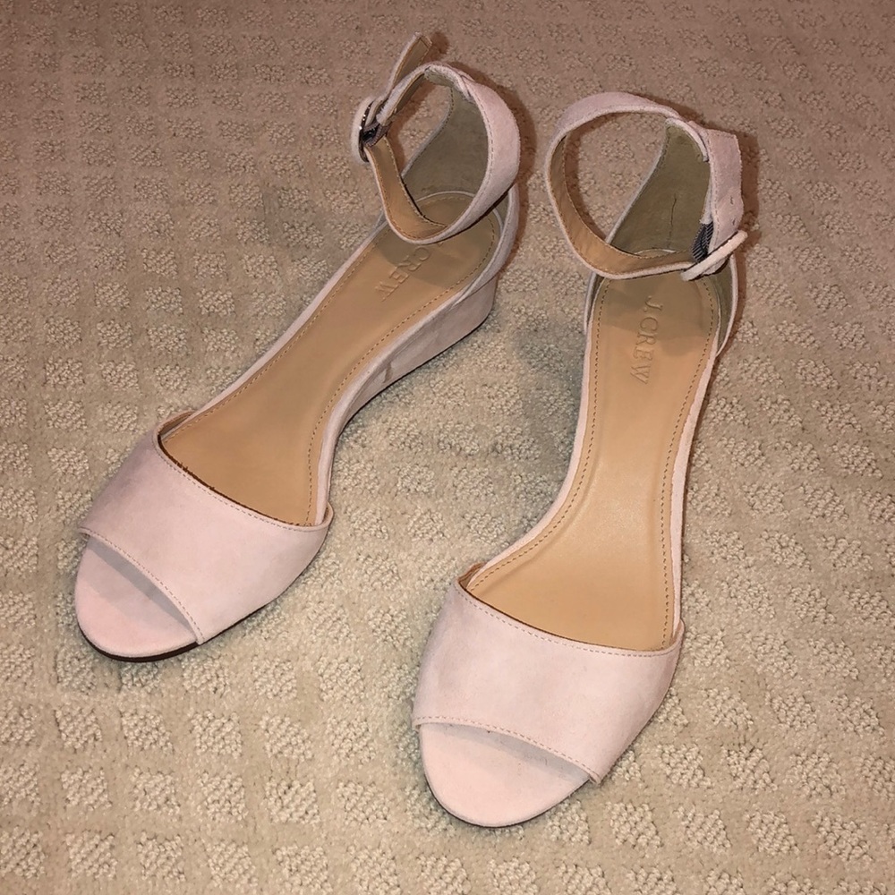 J.Crew Pink Suede Wedge NWOT
